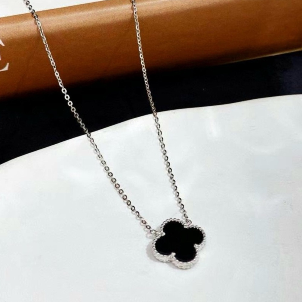 Chic Silver and Black  Necklace